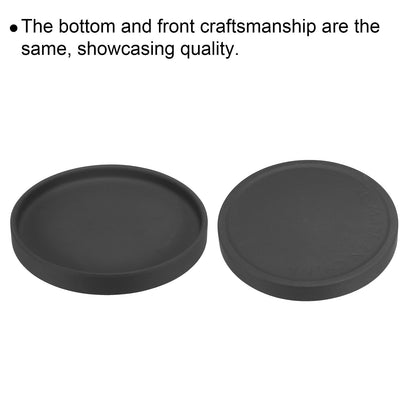 PATIKIL 6 Inch Round Ceramic Plant Saucer, Plant Saucer Tray Flower Planter Drip Tray for Indoors Outdoors Patio Balcony, Black