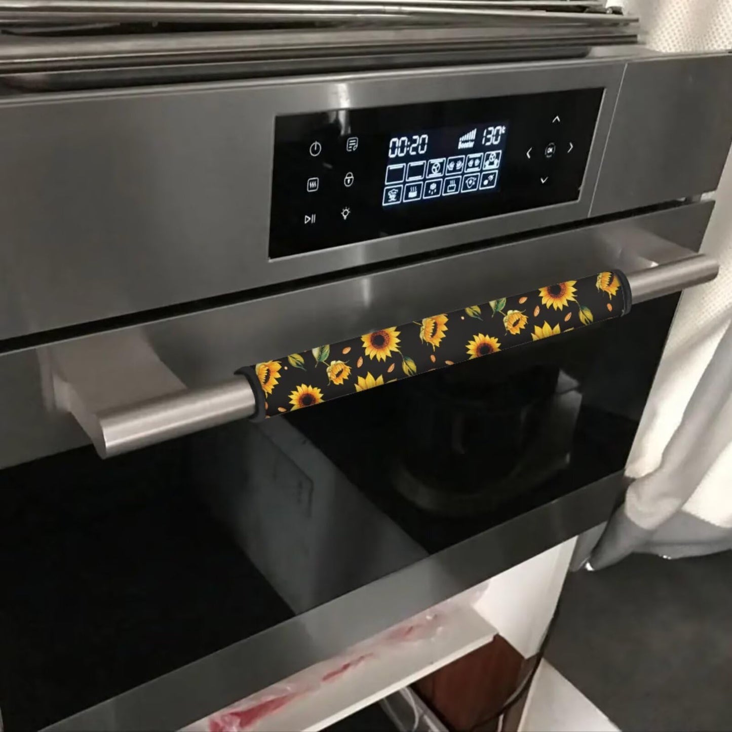 ASQVTIFE 6 Pieces Sunflower Refrigerator Handle Covers Hippie Sunflower Decorations Fridge Refrigerator Door Handle Covers for Fridge Microwave Oven Dishwasher Handle Protector