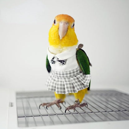 Bird Costume Bird Diaper Flight Suit Cute JK Dress Dress Skirt Clothes Cosplay Photo Prop for Parrots Macaw Cockatoo (Without Diaper,M)
