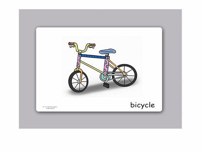 Yo-Yee Flash Cards - Transportation and Vehicle Picture Cards - English Vocabulary Cards for Toddlers, Kids, Children and Adults - Including Teaching Activities and Game Ideas and More