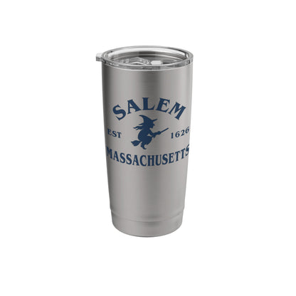 Salem Massachusetts Witch Vintage Halloween EST 1626 spooky Stainless Steel Insulated Tumbler
