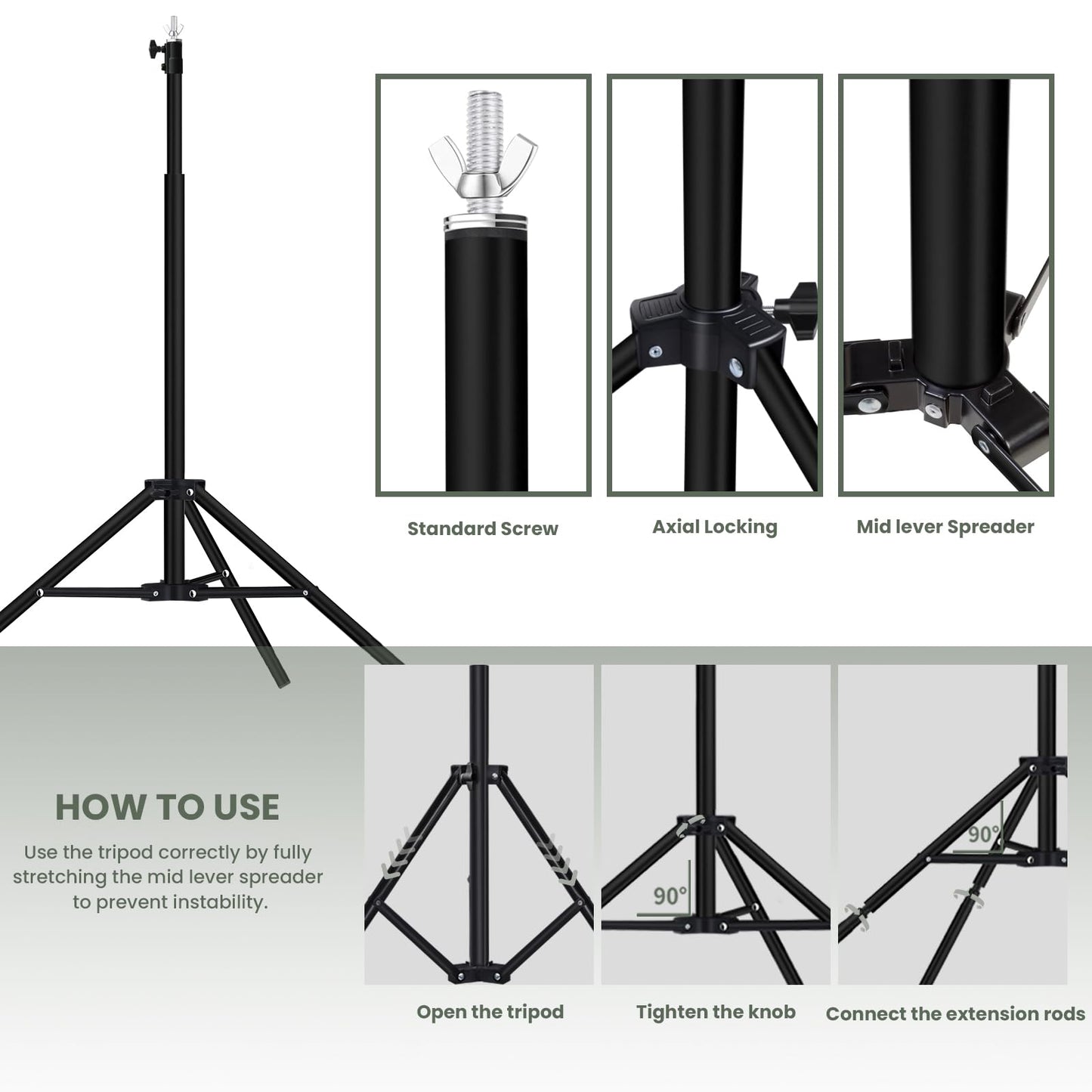10x7 ft Backdrop Stand, Maxztill Adjustable Photo Studio Background Stand Support Kit, Banner Stand for Parties Wedding Photography Decoration with Carrying Bag