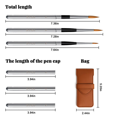 Travel Watercolor Brushes, Travel Kit with Leather Pouch Perfect for Watercolor Acrylics Gouache Ink Painting