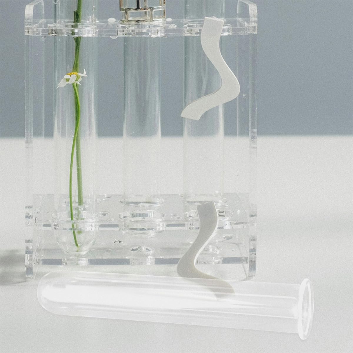 INOOMP Glass Test Tube Vases Hydroponic Plant Holders 2.5X3X18Cm Borosilicate Glass Propagation Tubes for Wall Terrarium and Home Décor 4pcs Set