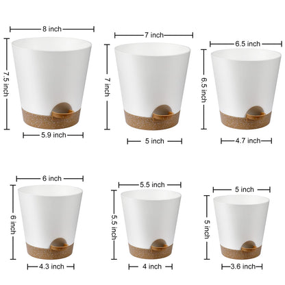 YNNICO Plant Pots 12 10 9 Inch Set of 3, Flower Pots with Multi Mesh Drainage Holes