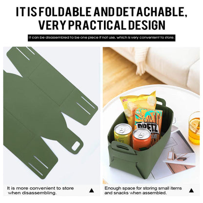 Leather Valet Tray, Jewelry & Catchall Tray, Desktop Storage Organizer, Bedside Caddy for Men - Key Wallet Watch Coin Phone Change, Candy Holder - Convenient for Travel (06 Green 1)
