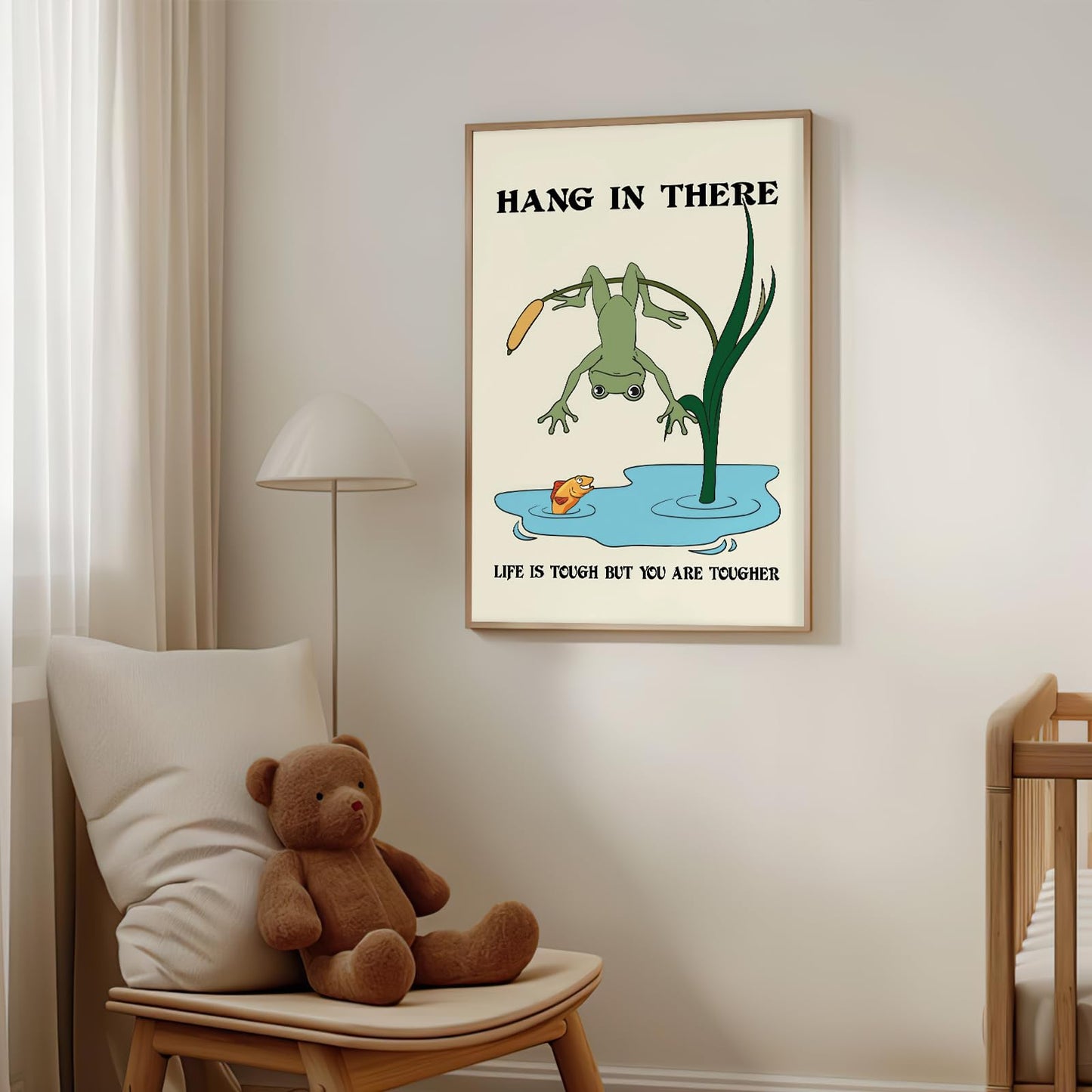 Nursery Poster Motivational Art Print Cute Animal Picture Funny Animal Wall Art Nursery Decor Uplifting Wall Decor 16x24Inch Unframed Poster for Kids Room Boys and Girls Room Baby Room Office Bedroom