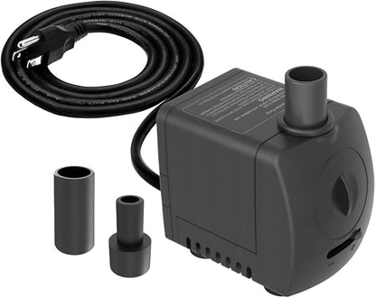 Knifel Submersible Pump 150GPH (550 L/H 9.5W) Ultra Quiet with Over Heating Protection 4ft High Lift for Fountains, Hydroponics, Ponds, Aquariums & More