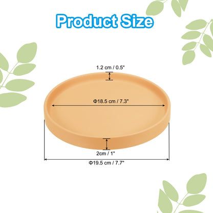PATIKIL 7.7 Inch Round Ceramic Plant Saucer, Plant Saucer Tray Flower Planter Drip Tray for Indoors Outdoors Patio Balcony, Terracotta
