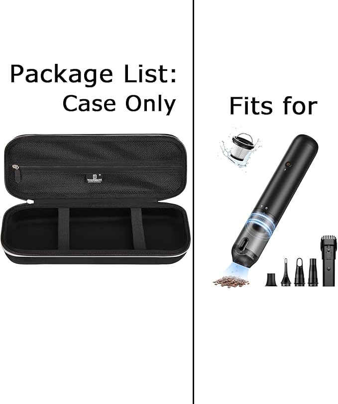 Tourmate Hard Storage Case for Baseus Vacuum, Travel Organizer, Black