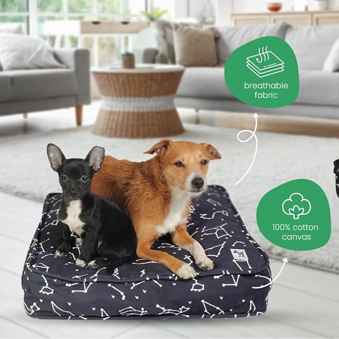 Molly Mutt Huge Dog Bed Cover - Rocketman Print - Measures 36”x45”x5’’ - 100% Cotton - Durable - Breathable - Sustainable - Machine Washable Dog Bed Cover
