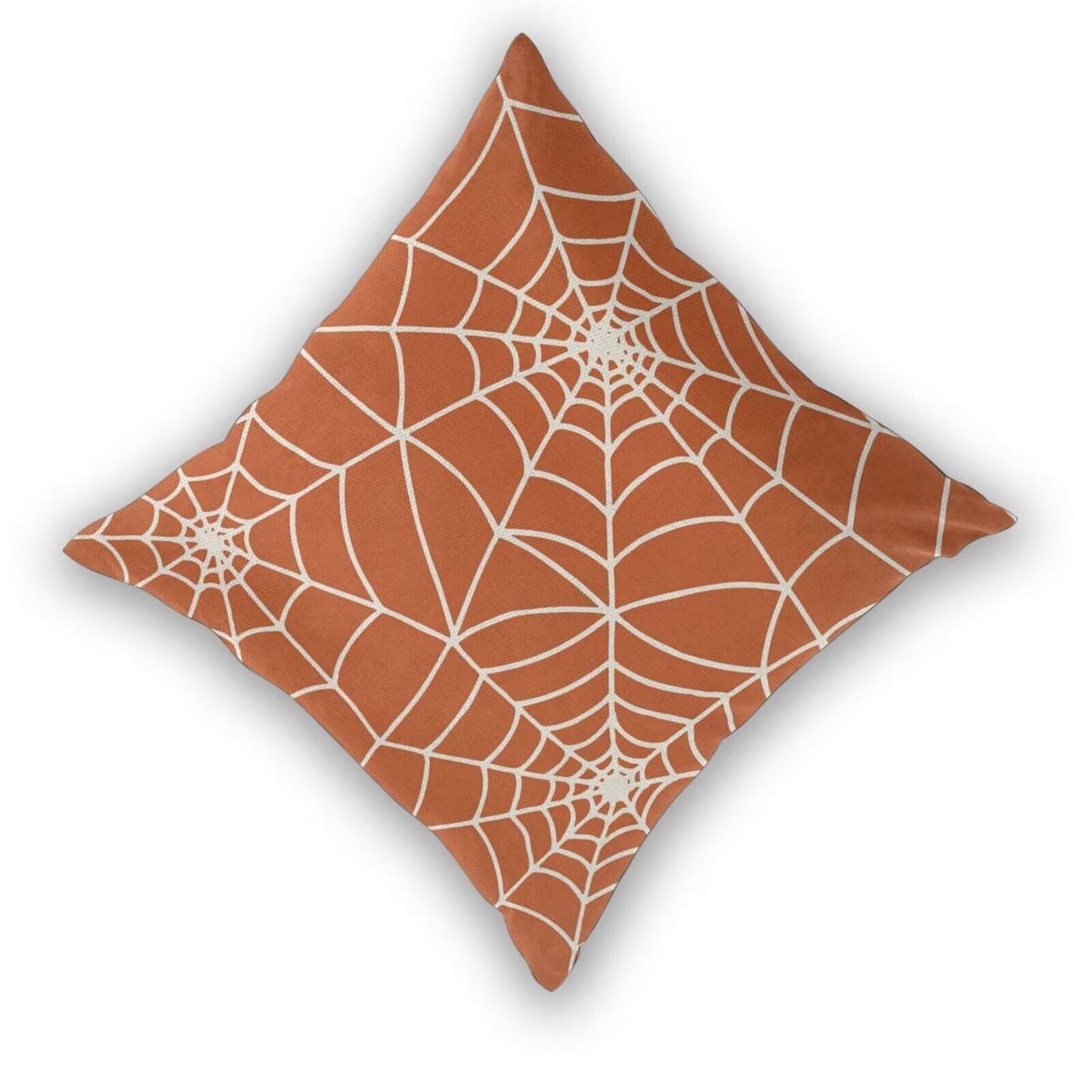Sunshineyan Halloween Pillow Covers 20 x 20 inch Set of 2, Orange Spider Web Decorative Throw Pillow Covers Holiday Farmhouse Outdoor Halloween Pillowcase for Couch Sofa Home Decor