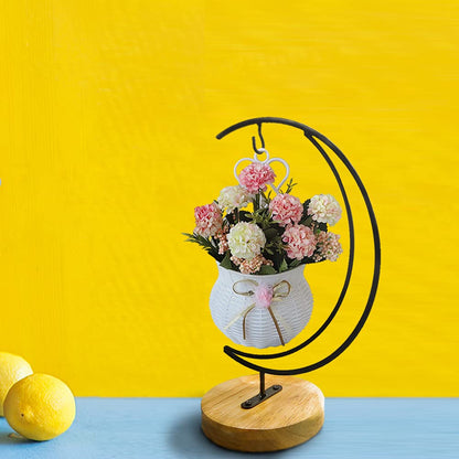 YY YEARCHY Ornament Display Stand Iron Pothook Stand for Hanging Globe Air Plant Terrarium, Witch Ball, Christmas Ornament and Home Wedding Decoration(11*4.63", 1PCS)
