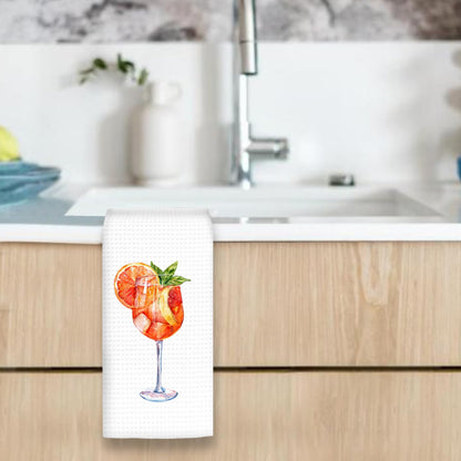 OINDADE Aperol Spritz Gifts Decor Kitchen Towels, Gifts for Aperol Spritz Lovers Hand Towels, AperolSpritz Cocktail Dish Tea Towels for Kitchen Home BarDecor, AperolSpritz Bar Cart Decor, 16x24Inches