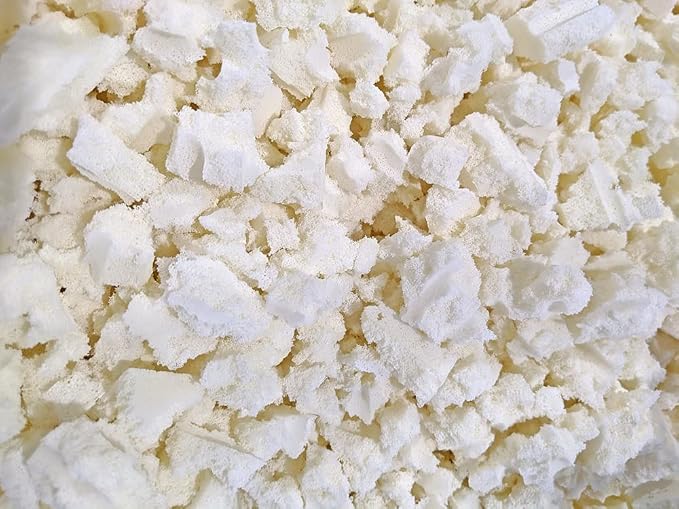 Dogbed4less Organic Shredded Latex Foam 20lbs, White, 22" x 22" x 24", Made in USA
