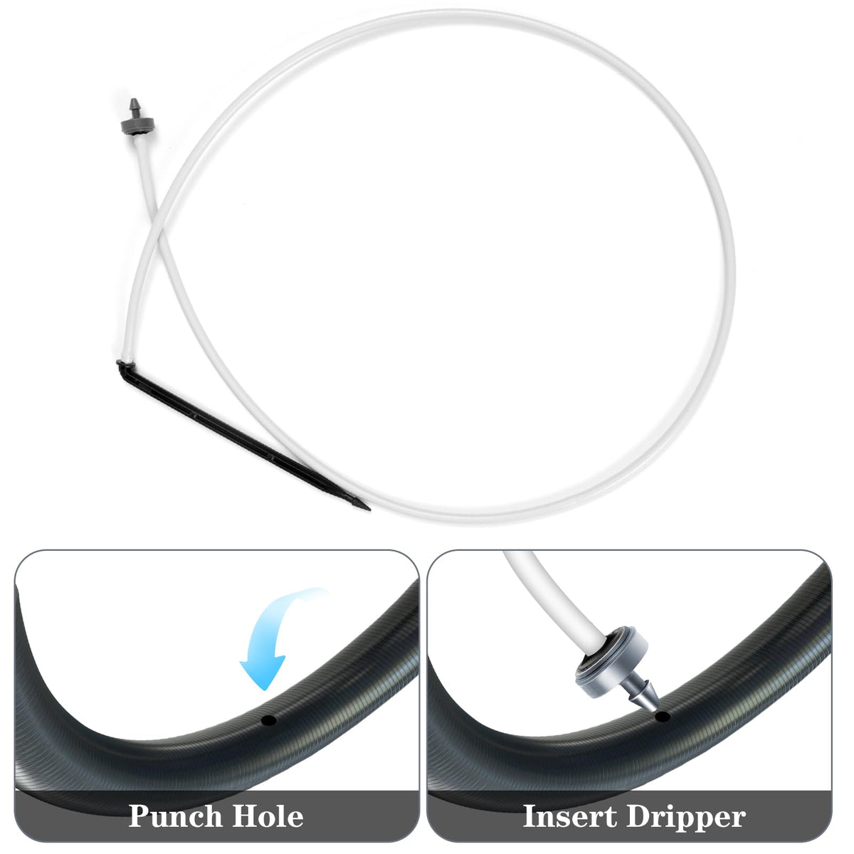 Netafim Automatic Irrigation Dripper Stake Assembly, 1 GPH, Bundle of 25 (24 Inches)