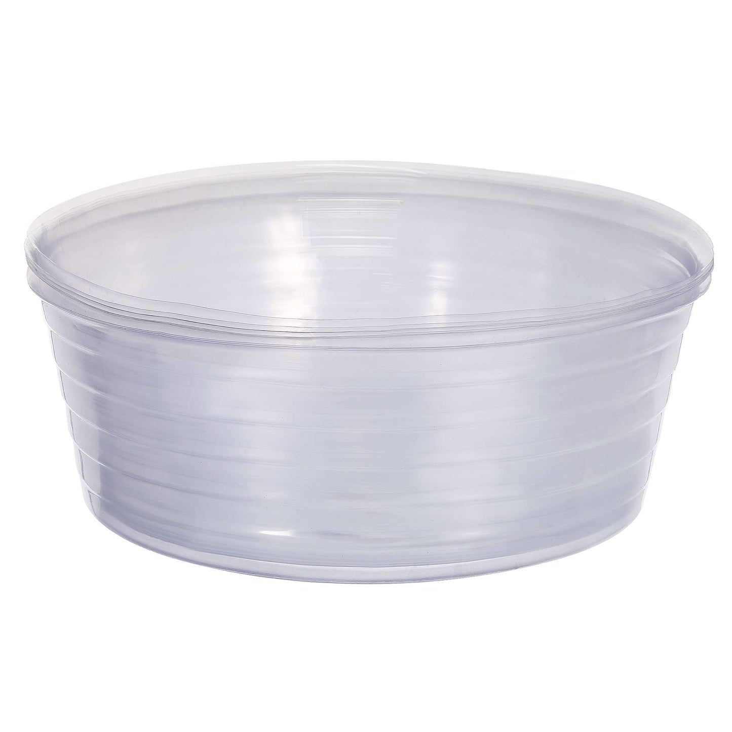 MECCANIXITY Plant Pot Saucer 14 Inch Plastic Round Flower Drip Tray for Indoor Outdoor, Clear Pack of 10