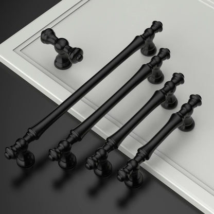 Amerdeco 10 Pack Matte Black Kitchen Cabinet Knobs 2.1 Inch(53mm) Single Hole Cabinet Handles Dresser Knobs Drawer Knobs and Pulls for Bathroom Cabinets