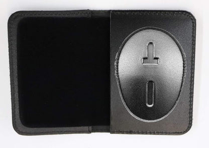 Perfect Fit Dress Leather Badge and ID Case for LAPD Badge (Cutout PF158)