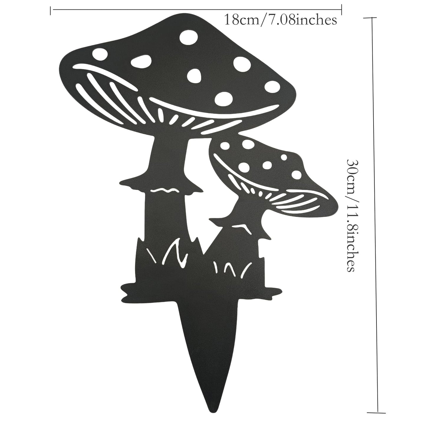 AJHXZMFC Decorative Garden Stakes， Fairy Garden Stakes, Butterfly Fairy Stakes for Weather Resistant Black Metal Outdoor Decorative Art for Women Gift (Matte Black, 6P-C)