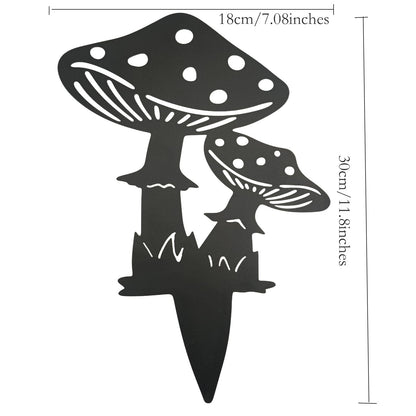 AJHXZMFC Decorative Garden Stakes， Fairy Garden Stakes, Butterfly Fairy Stakes for Weather Resistant Black Metal Outdoor Decorative Art for Women Gift (Matte Black, 6P-C)