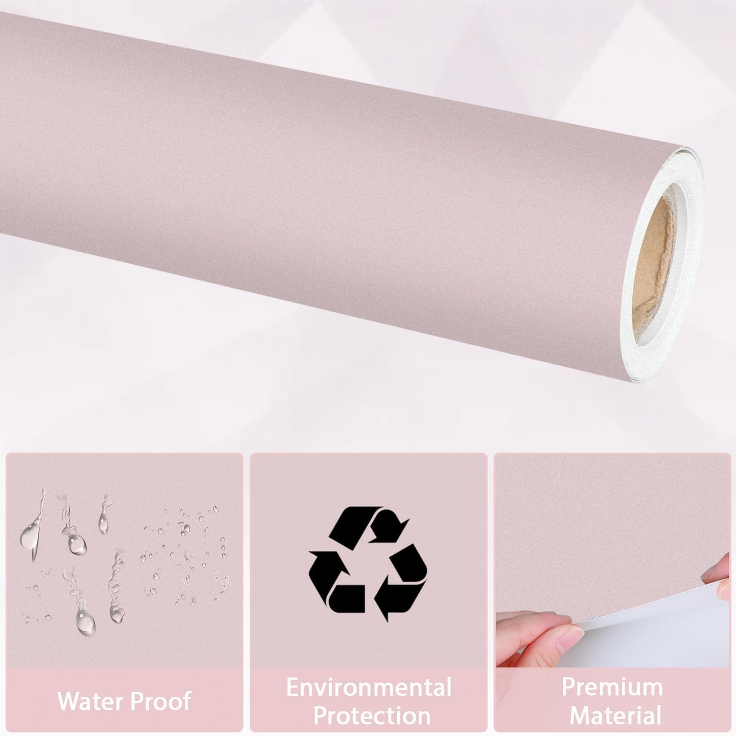Qyeahkj Mauve Bulletin Board Paper Roll Lavender Pink Bulletin Board Background Paper Fade Resistant Classroom Decoration Poster Art Craft Home Wall Education Decoration Supplies 17.7in x 20ft