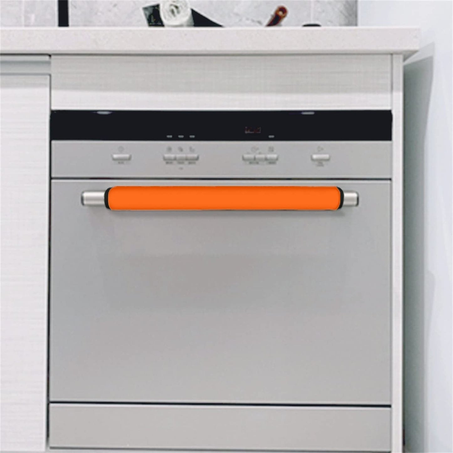Coldinair Orange Refrigerator Door Handle Covers Set of 8,Keep Your Kitchen Appliance Clean from Fingertips,Drips,Food Stains for Fridge Oven Dishwashers