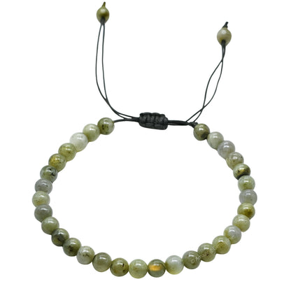 Amazing Gemstone Labradorite Anklet Ankle Bracelets for Women - Waterproof Beaded Healing Crystal Anklets, Plus Size Chakra Gemstone Bead Anklet (Stretchy Adjustable - Plain)