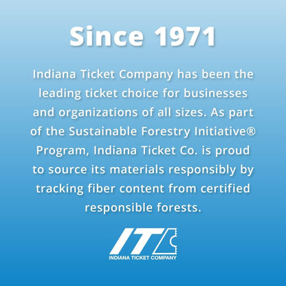 INDIANA TICKET CO. 1,000 Lime Raffle Tickets Double Roll, Premium Quality 50/50 Raffle Tickets, Tickets for Events, Carnivals, Door Prizes, Drinks and More
