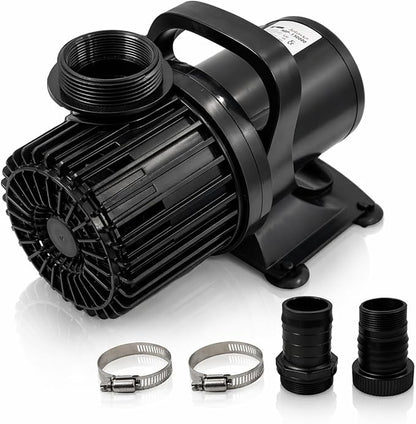 HALF OFF PONDS Submersible Water Pump, 10,000 GPH Pond Pump with 200FT Power Cord and 31FT Max Head, 720W Ultra Quiet Energy Efficient Pump for Koi Pond, Fountain, Waterfall, Water Garden, Skimmer