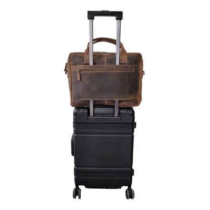 Leather briefcase 18 Inch Laptop Messenger Bags for Men and Women Best Office Briefcase Satchel Bag