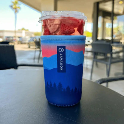 Sok It JavaSok Iced Coffee & Cold Soda Insulated Neoprene Cup Sleeve (Blue Ridge, Medium: 22-28oz)