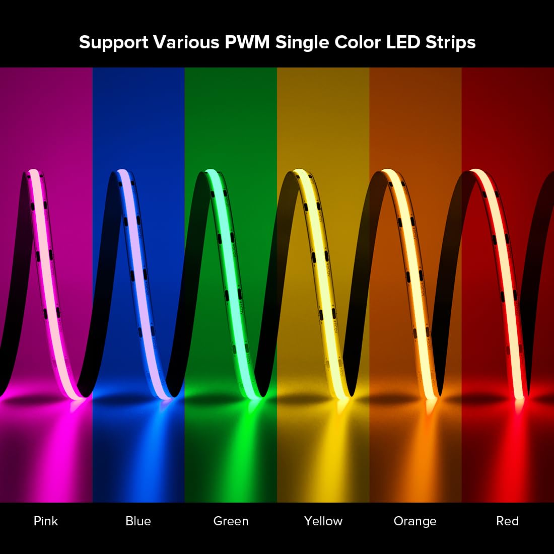 BTF-LIGHTING 5050SMD FCOB COB Dimming RF 2.4GHz Wireless Remote RC01RFB &4PCS C01RF Tuya Controller Kit 4 Zones Group Control PWM Single Color (+V -V) 2pin LED Neon Rope Light DC5V DC12V DC24V