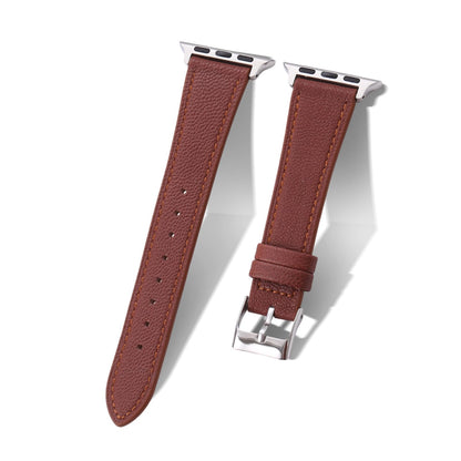 Soft French Goatskin Women's Leather Watch Band Compatible with Apple Watch 38mm 40mm 41mm 42mm 44mm 45mm 46mm 49mm, Slim Lightweight Leather Strap for iWatch Series Ultra SE11 10 9 8 7 6 5 4 3 2 1
