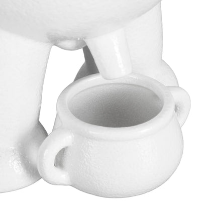 RIZGHWOY Human Figure Shaped Ceramic Flower Planter, Decorative Desktop Plant Pot, White