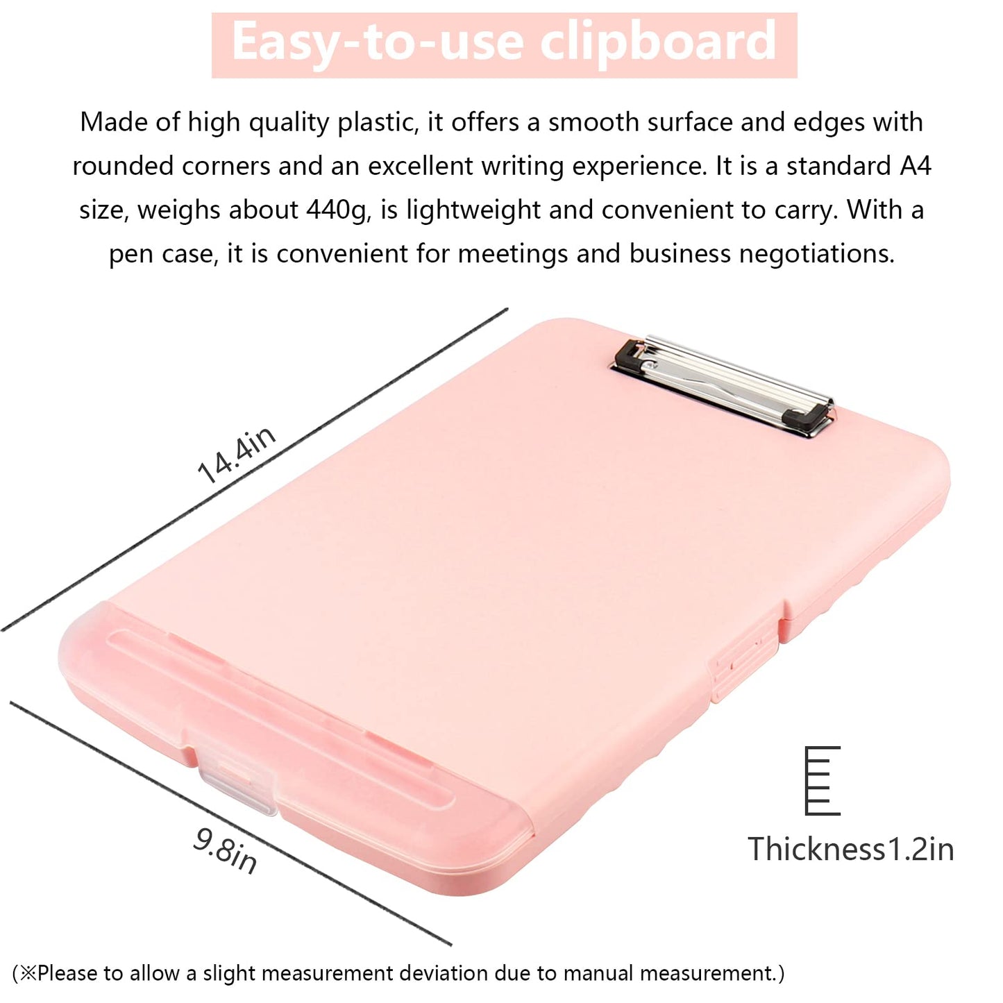 SFLHHDM Plastic Clipboard with Storage, High Capacity Clip Boards 8.5x11 with Storage, Heavy Duty Nursing Clipboard Folder, Cute Clipboards, Letter A4 Size Clipboards with Storage for Teachers, Nurse