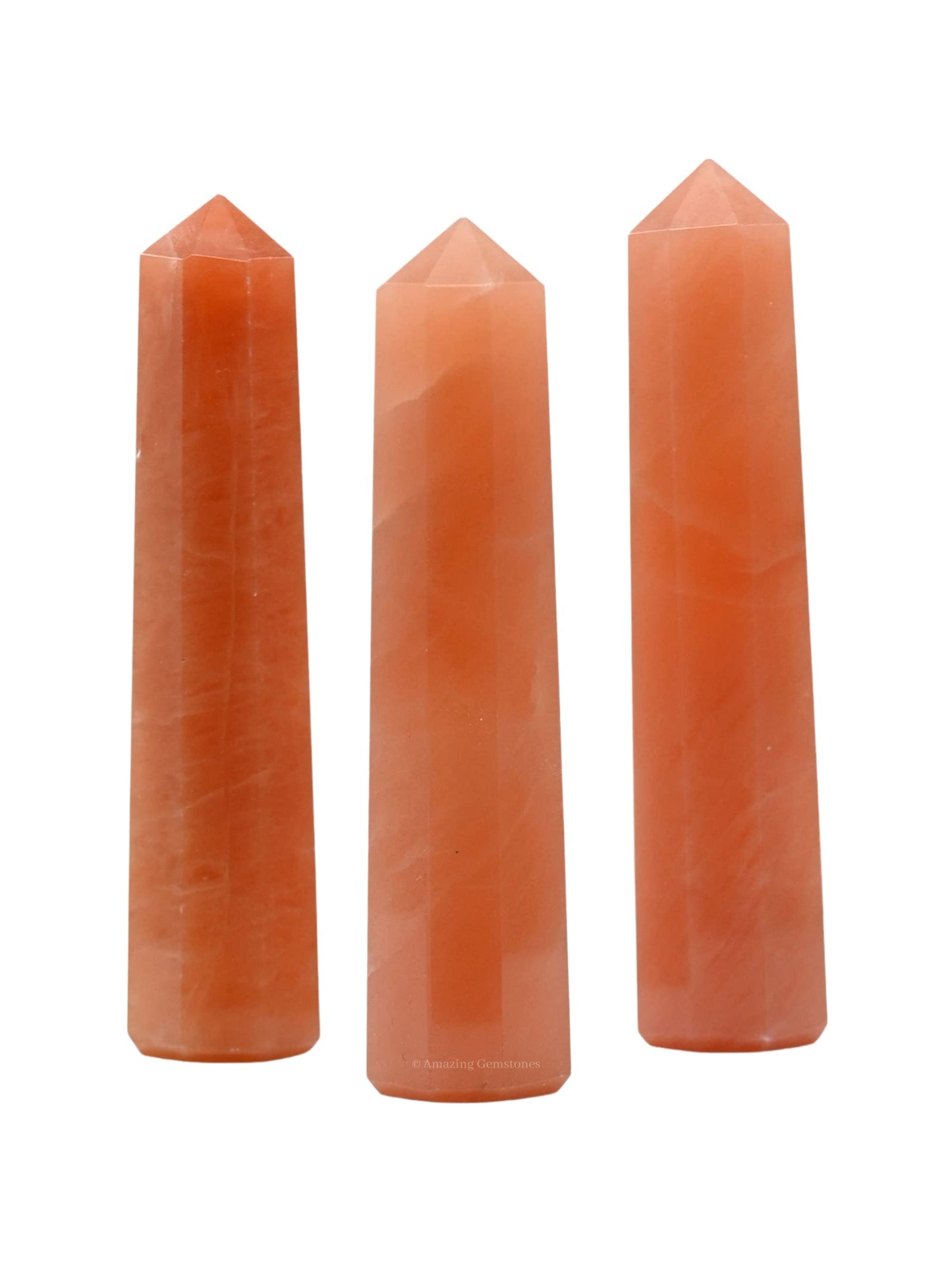 Amazing Gemstone Red Aventurine Crystal Towers - Natural Healing Crystal Point Obelisk for Reiki Healing and Crystal Grid (3" to 4" INCH)