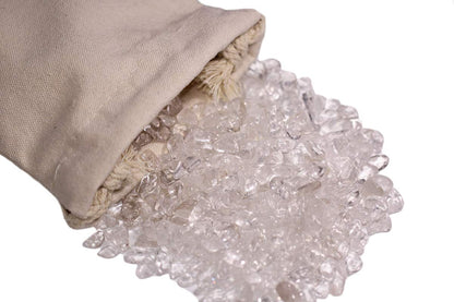 ZenQ 1 lb Clear Quartz Tumbled Stone Chips Crushed Natural Crystal Quartz Pieces