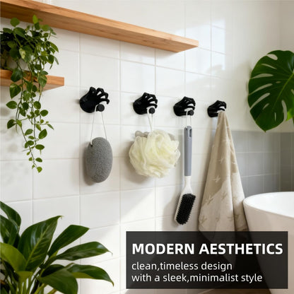 EARLESS BEAR Spooky Hand-Shaped Hooks Fun Hooks for Bathrooms, Kitchens, and Bedrooms, Hand-Shaped Towel Hook 4PCS