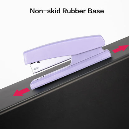 Deli Stapler, Desktop Staplers with 640 Staples, Office Stapler, 25 Sheet Capacity, Purple