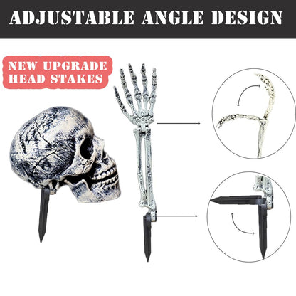 AISENO Realistic Skeleton Stakes Halloween Decorations for Lawn Stakes Garden Halloween Skeleton Decoration