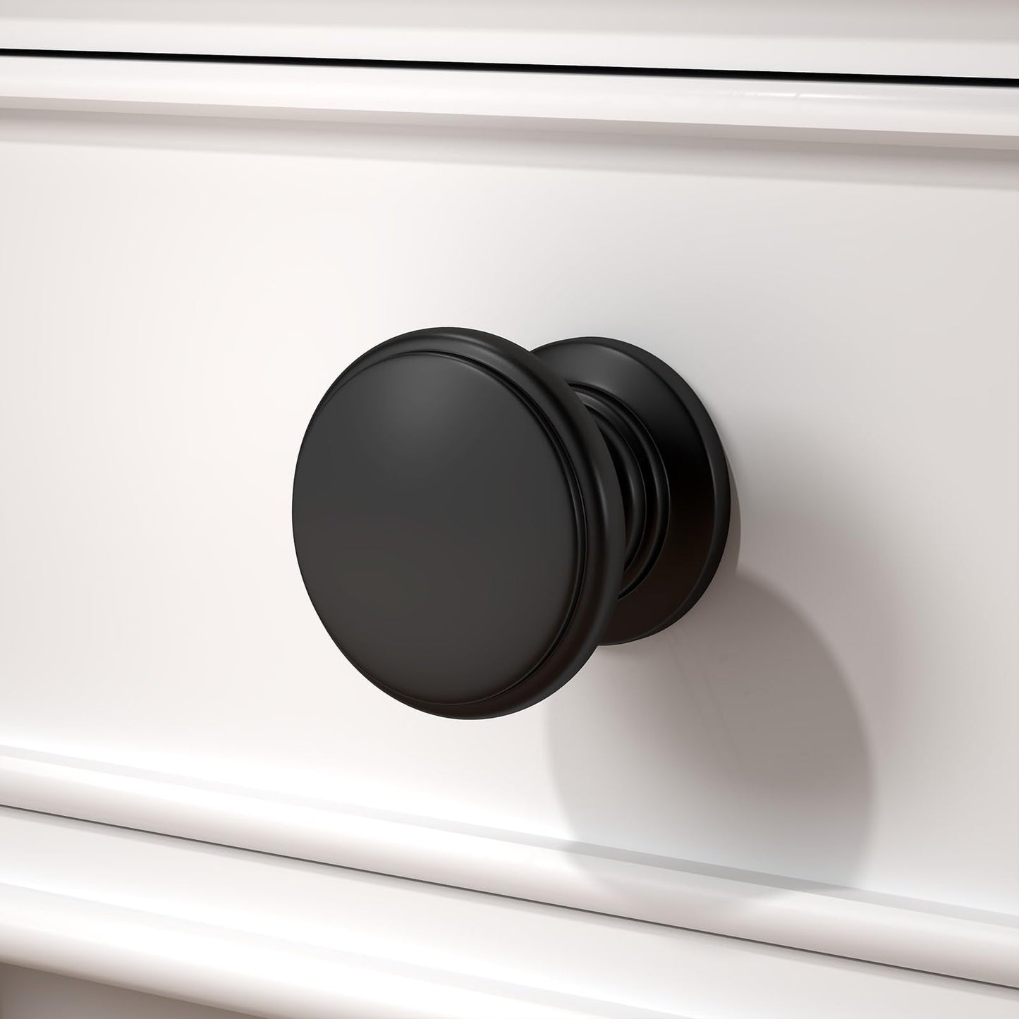 homdiy 20 Pack Black Cabinet Knobs Matte Black Drawer Knobs Kitchen Hardware for Bathroom, Cupboard, Furniture