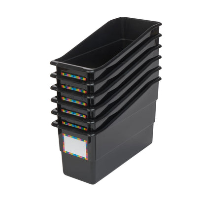 Really Good Stuff Durable Book & Binder Holders - 6 Pack - Black