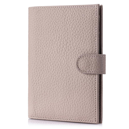 LnxLtw RFID Blocking Passport Holder for Travel Women – Leather Passport Holder for Men with Card Slots, Coin Wallet & SIM Slot – Slim Genuine Leather Travel Organizer – Mauve Pink