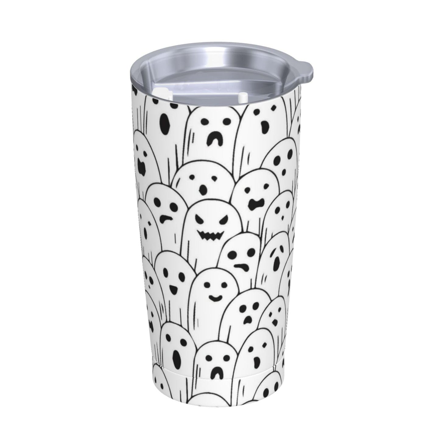 TOUNHEYA Halloween Ghost Tumbler with Lid and Straw Cute Boo 20oz Insulated Stainless Steel Cup Spooky Travel Coffee Mug Water Bottle for Women Gift for Birthday Christmas