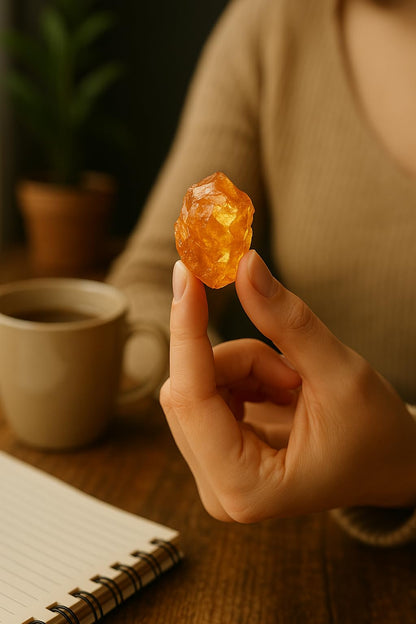 Large 1.25-2.0” Natural Citrine Raw Crystal Stone – Healing Gemstone for Abundance, Prosperity & Positive Energy – Reiki, Meditation & Chakra Balancing – Raw Citrine Mineral for Wealth & Manifestation