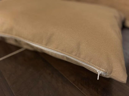 Natural Cotton Canvas Dog Bed – Raw Cotton Filled Pet Cushion Insert, Breathable Eco-Friendly Dog Mattress, Durable Washable Cover with Zipper (Medium Brown, X Large 53"x36"x5")