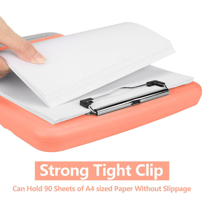 SFLHHDM Plastic Clipboard with Storage, High Capacity Clip Boards 8.5x11 with Storage, Heavy Duty Nursing Clipboards Folder, Clipboard Cute, Letter A4 Size Clipboards with Storage for Teachers, Nurse