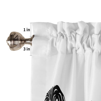 Horror Killers Window Valance for Halloween Decorations Supplies, Classic Scary Movie Characters Window Curtain for Kitchen Living Room Bedroom, Rod Pocket Windows Treatment Short Curtain, 54" x 18"
