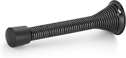 Ravinte Door Stoppers, 12 Pack Black Spring Door Stops with Rubber Bumper, Door Stoppers for Bottom of Door